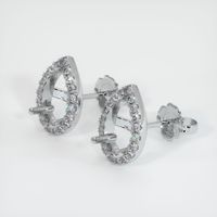 14K White Gold Pave Earring Setting Video