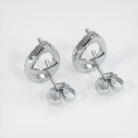 18K White Gold Pave Earring Setting Image