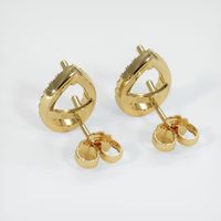 14K Yellow Gold Pave Earring Setting Image