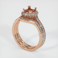 18K Rose Gold Antique Style Ring Setting Video