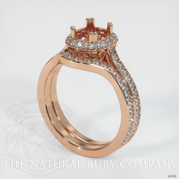18K Rose Gold Antique Style Ring Setting