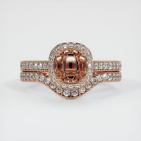 18K Rose Gold Antique Style Ring Setting Image
