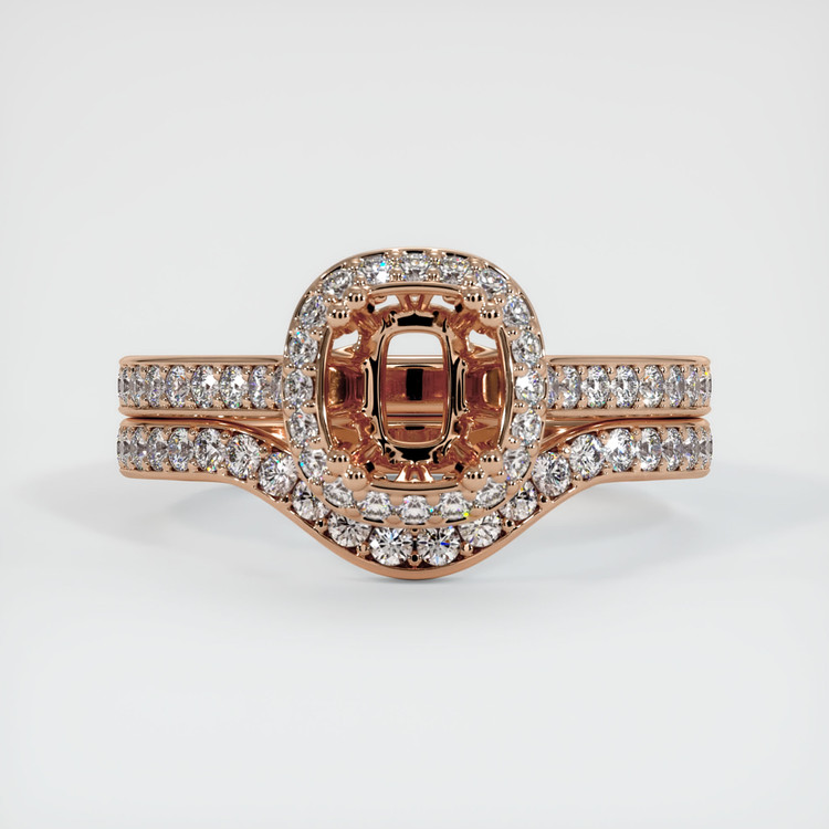 18K Rose Gold Antique Style Ring Setting