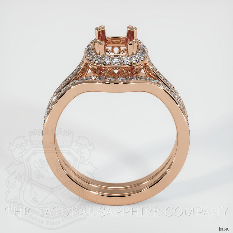 18K Rose Gold Antique Style Ring Setting