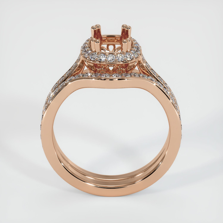18K Rose Gold Antique Style Ring Setting