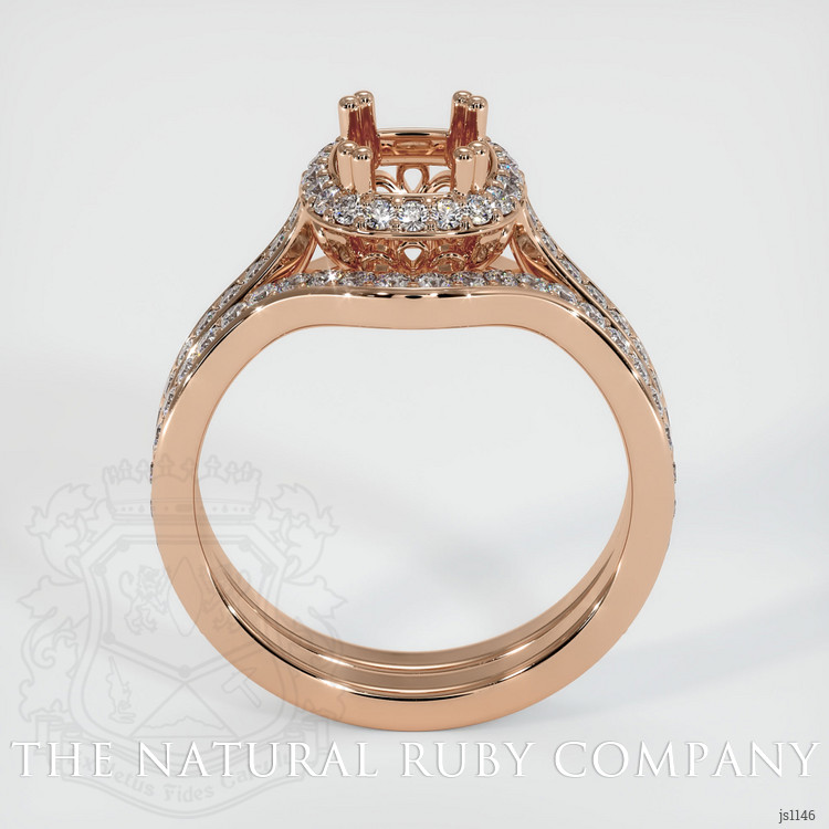 18K Rose Gold Antique Style Ring Setting