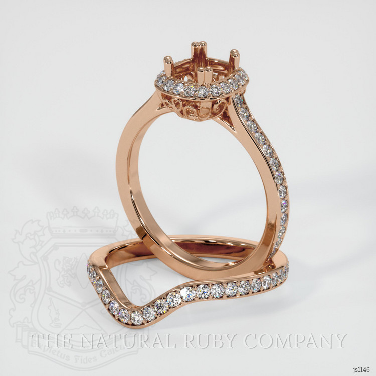 18K Rose Gold Antique Style Ring Setting
