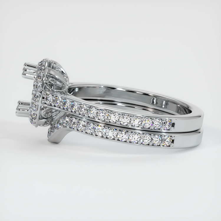 10K White Gold Antique Style Ring Setting