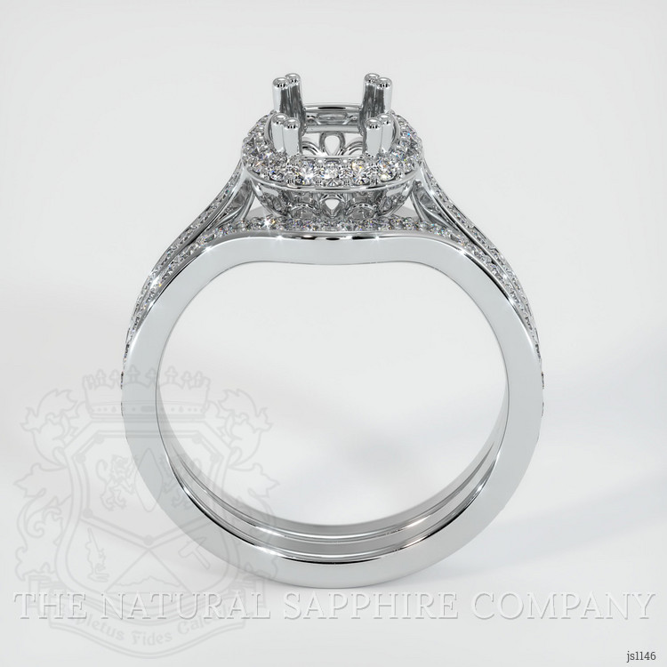 10K White Gold Antique Style Ring Setting