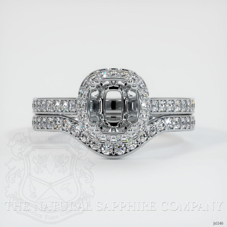 14K White Gold Antique Style Ring Setting
