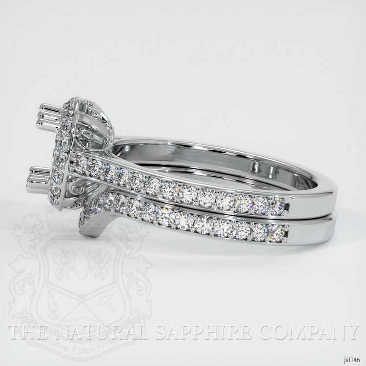 14K White Gold Antique Style Ring Setting