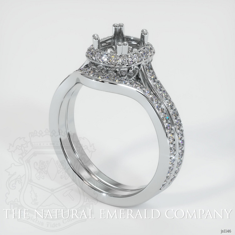 18K White Gold Antique Style Ring Setting
