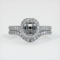18K White Gold Antique Style Ring Setting Image