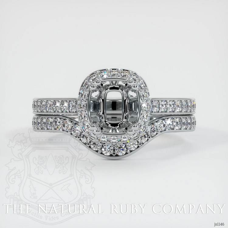 18K White Gold Antique Style Ring Setting