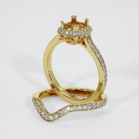 10K Yellow Gold Antique Style Ring Setting Image