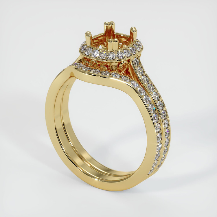 14K Yellow Gold Antique Style Ring Setting