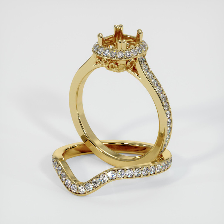 14K Yellow Gold Antique Style Ring Setting