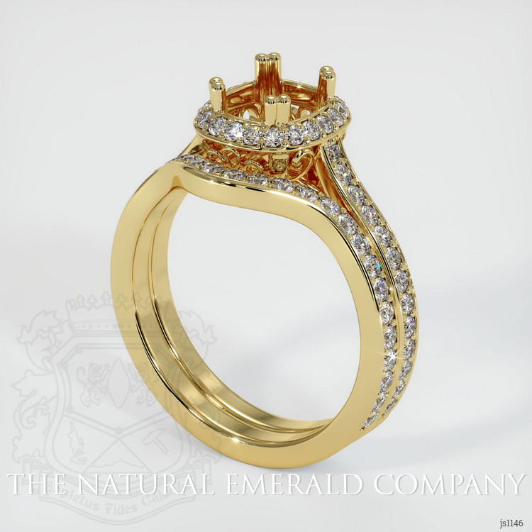 18K Yellow Gold Antique Style Ring Setting