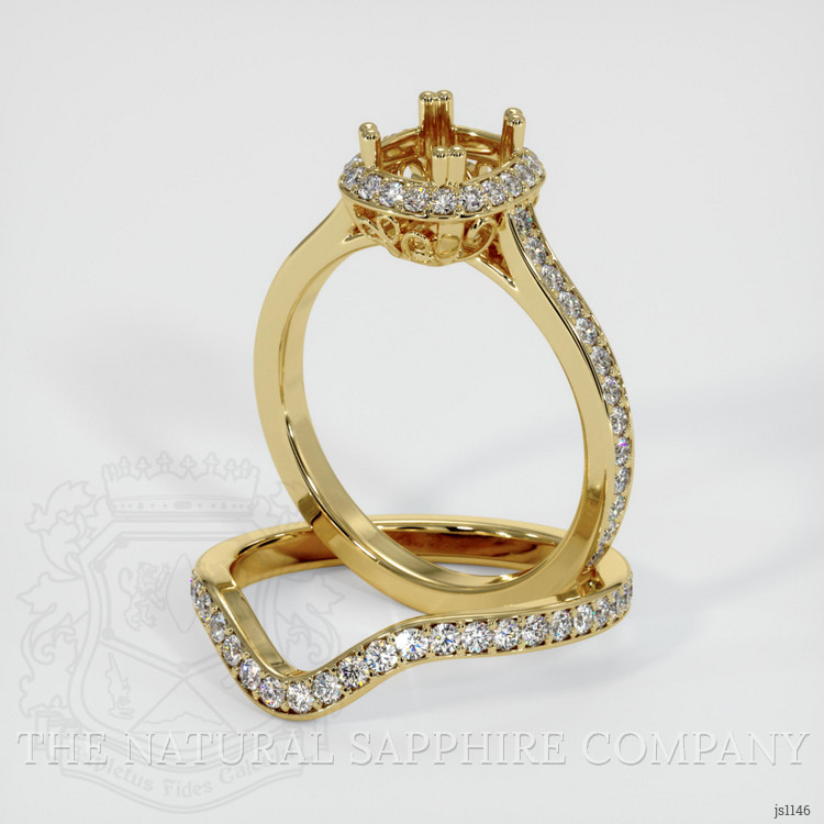18K Yellow Gold Antique Style Ring Setting