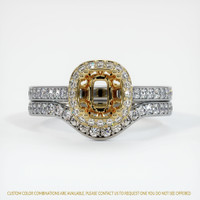 14K Yellow & White Antique Style Ring Setting Image