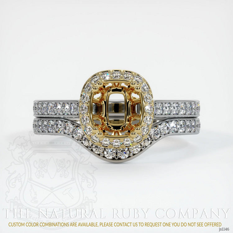 14K Yellow & White Antique Style Ring Setting