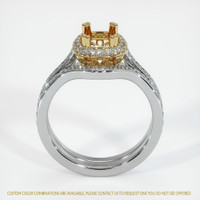 14K Yellow & White Antique Style Ring Setting Image