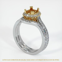 18K Yellow & White Antique Style Ring Setting Video
