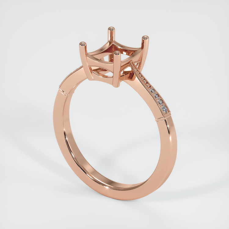 14K Rose Gold Antique Style Ring Setting