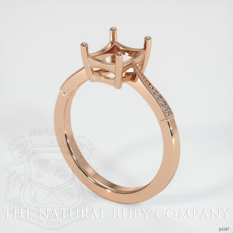 18K Rose Gold Antique Style Ring Setting