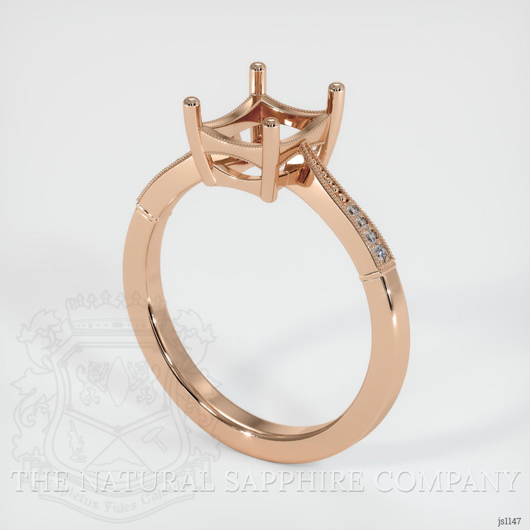 18K Rose Gold Antique Style Ring Setting