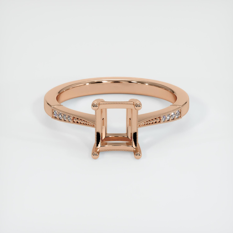 18K Rose Gold Antique Style Ring Setting