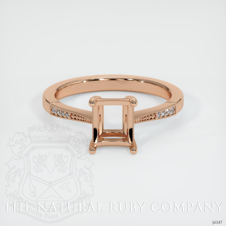 18K Rose Gold Antique Style Ring Setting