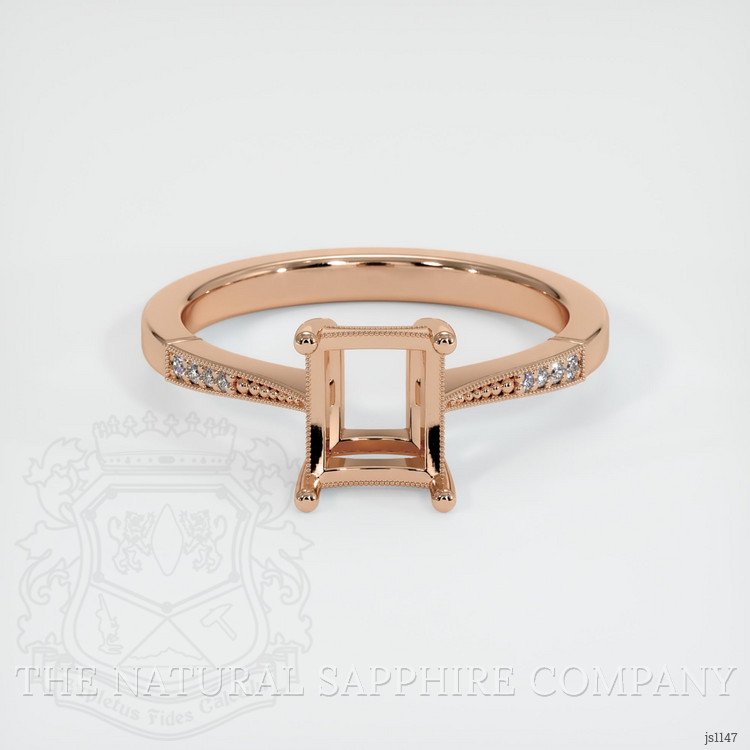 18K Rose Gold Antique Style Ring Setting