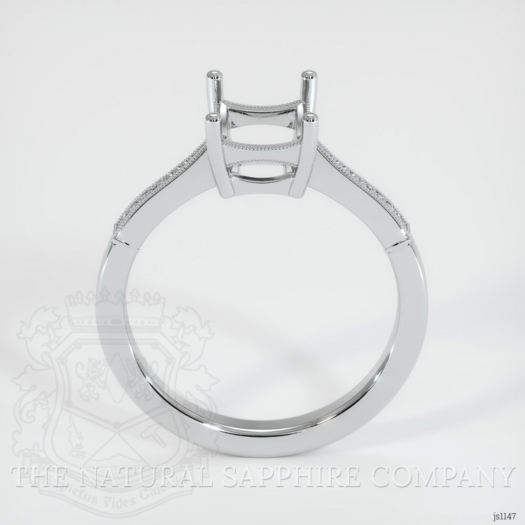 14K White Gold Antique Style Ring Setting