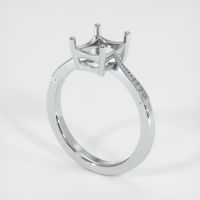 Antique Style Ruby Ring 1.46 Ct., 18K White Gold Combination Setting