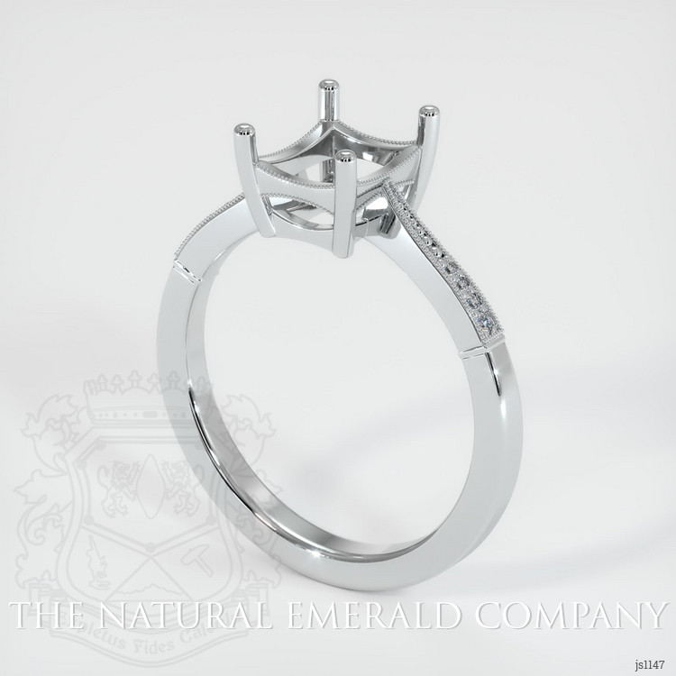 18K White Gold Antique Style Ring Setting