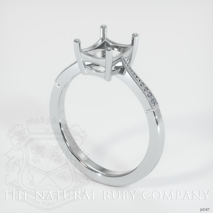 18K White Gold Antique Style Ring Setting