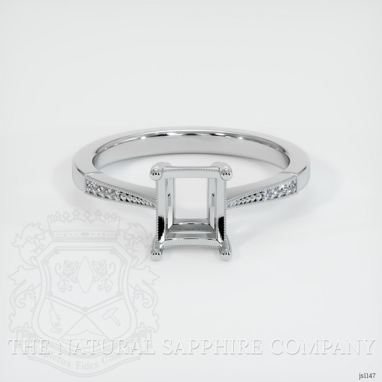 18K White Gold Antique Style Ring Setting