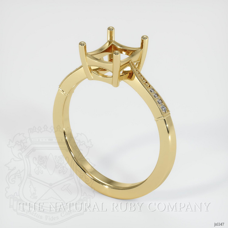 10K Yellow Gold Antique Style Ring Setting