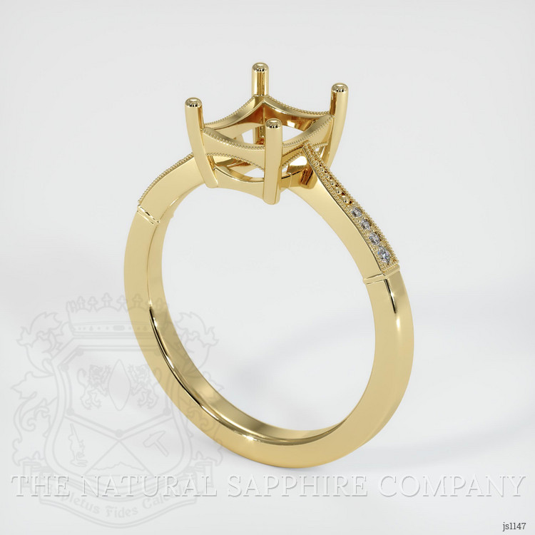 14K Yellow Gold Antique Style Ring Setting