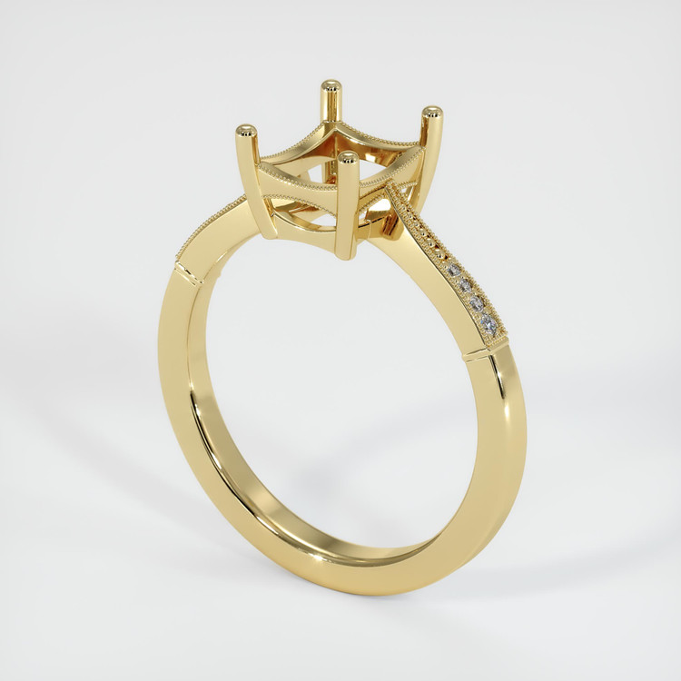 14K Yellow Gold Antique Style Ring Setting