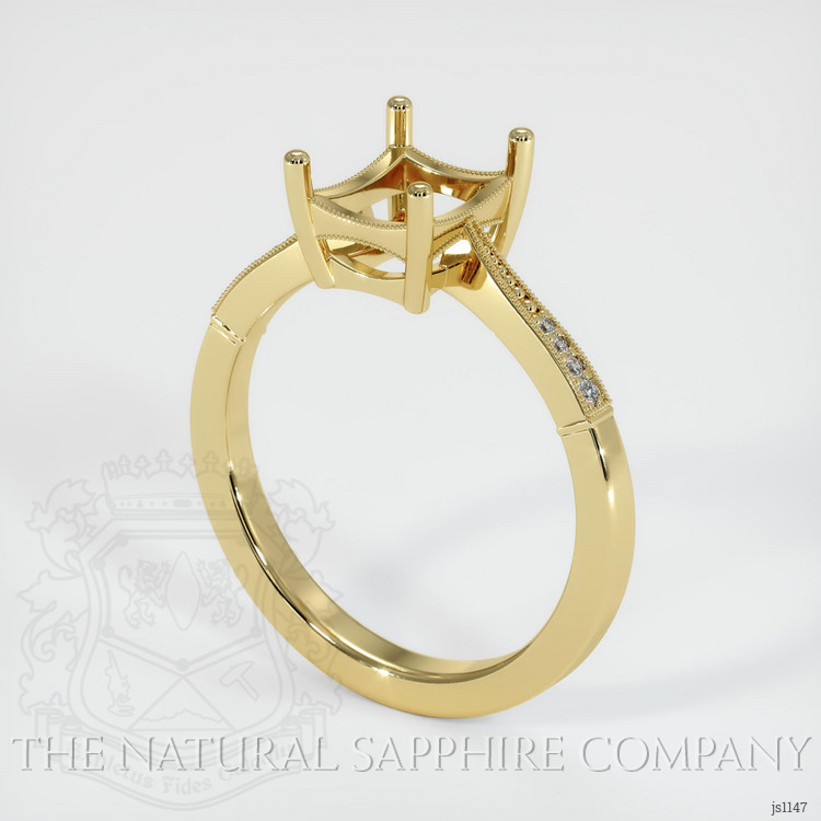 18K Yellow Gold Antique Style Ring Setting