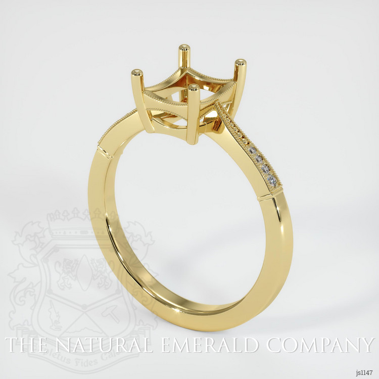 18K Yellow Gold Antique Style Ring Setting