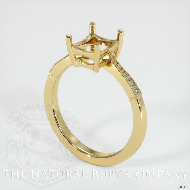 18K Yellow Gold Antique Style Ring Setting