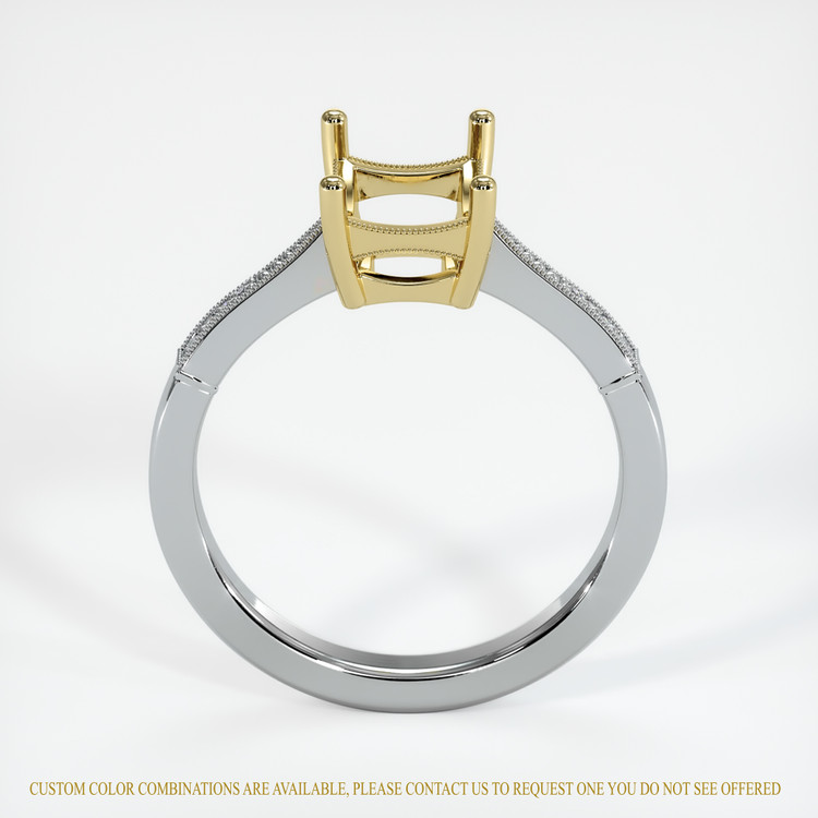 14K Yellow & White Antique Style Ring Setting