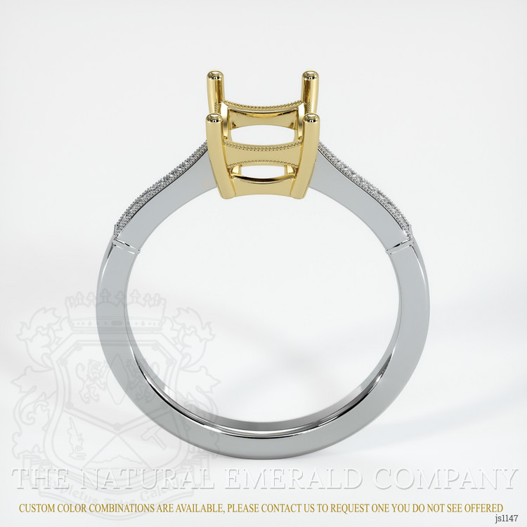 18K Yellow & White Antique Style Ring Setting