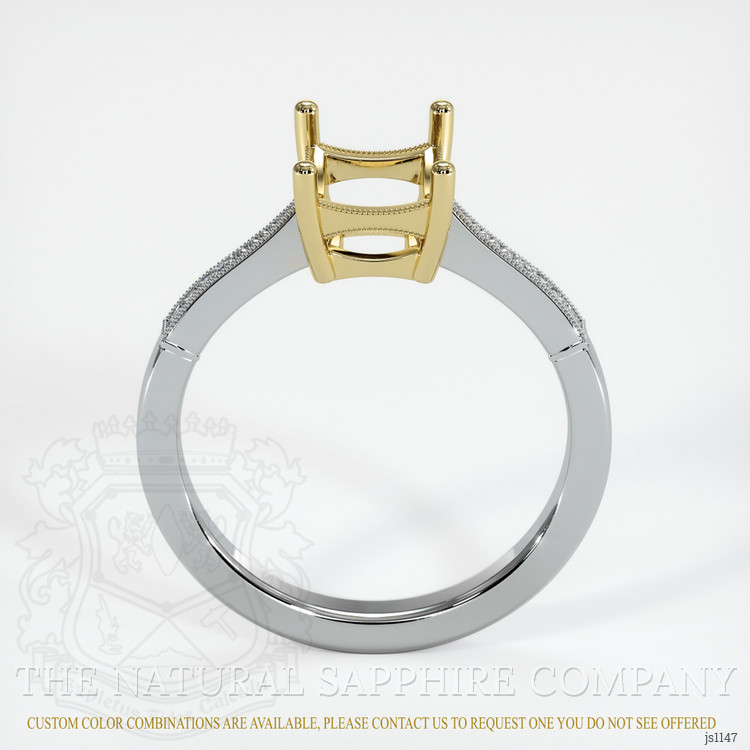18K Yellow & White Antique Style Ring Setting