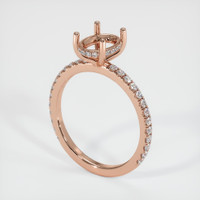 14K Rose Gold Pave Ring Setting Video
