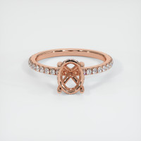 14K Rose Gold Pave Ring Setting Image