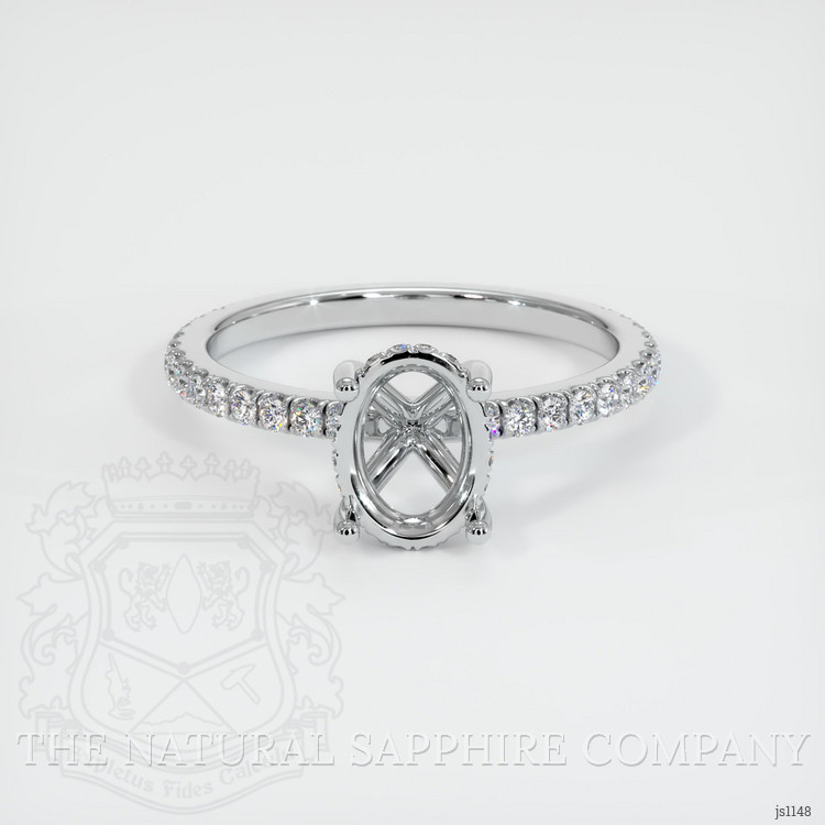 10K White Gold Pave Ring Setting